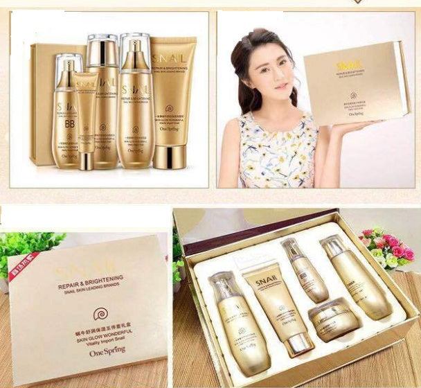 Gala Golden Elixir – Ritual Reparador con Extracto de Caracol (Set de 6 piezas)